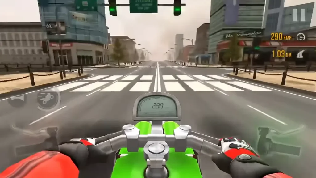 Selection of unlocked bikes in Traffic Rider Mod APK